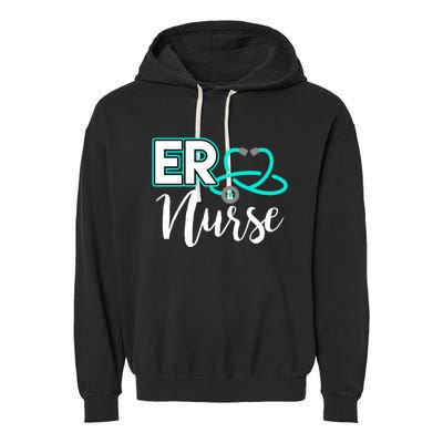 Er Nurse Emergency Room Medical Nursing School Nurse Day Garment-Dyed Fleece Hoodie