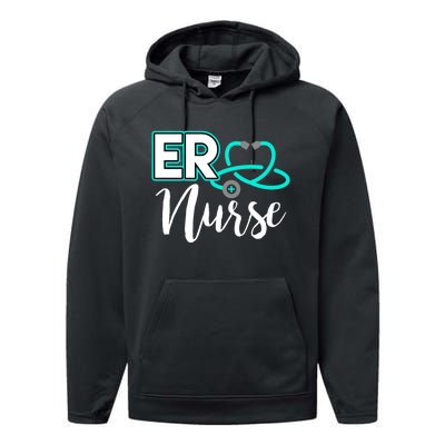 Er Nurse Emergency Room Medical Nursing School Nurse Day Performance Fleece Hoodie