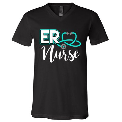 Er Nurse Emergency Room Medical Nursing School Nurse Day V-Neck T-Shirt