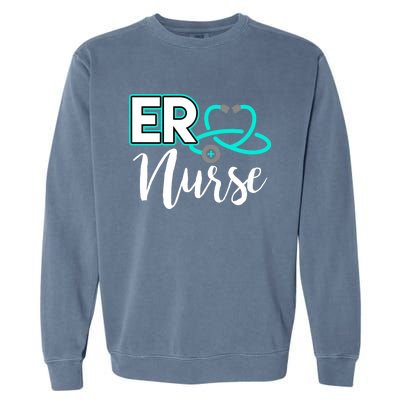 Er Nurse Emergency Room Medical Nursing School Nurse Day Garment-Dyed Sweatshirt