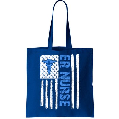 Er Nurse Emergency Room Nurse Us Flag Vintage Meaningful Gift Tote Bag