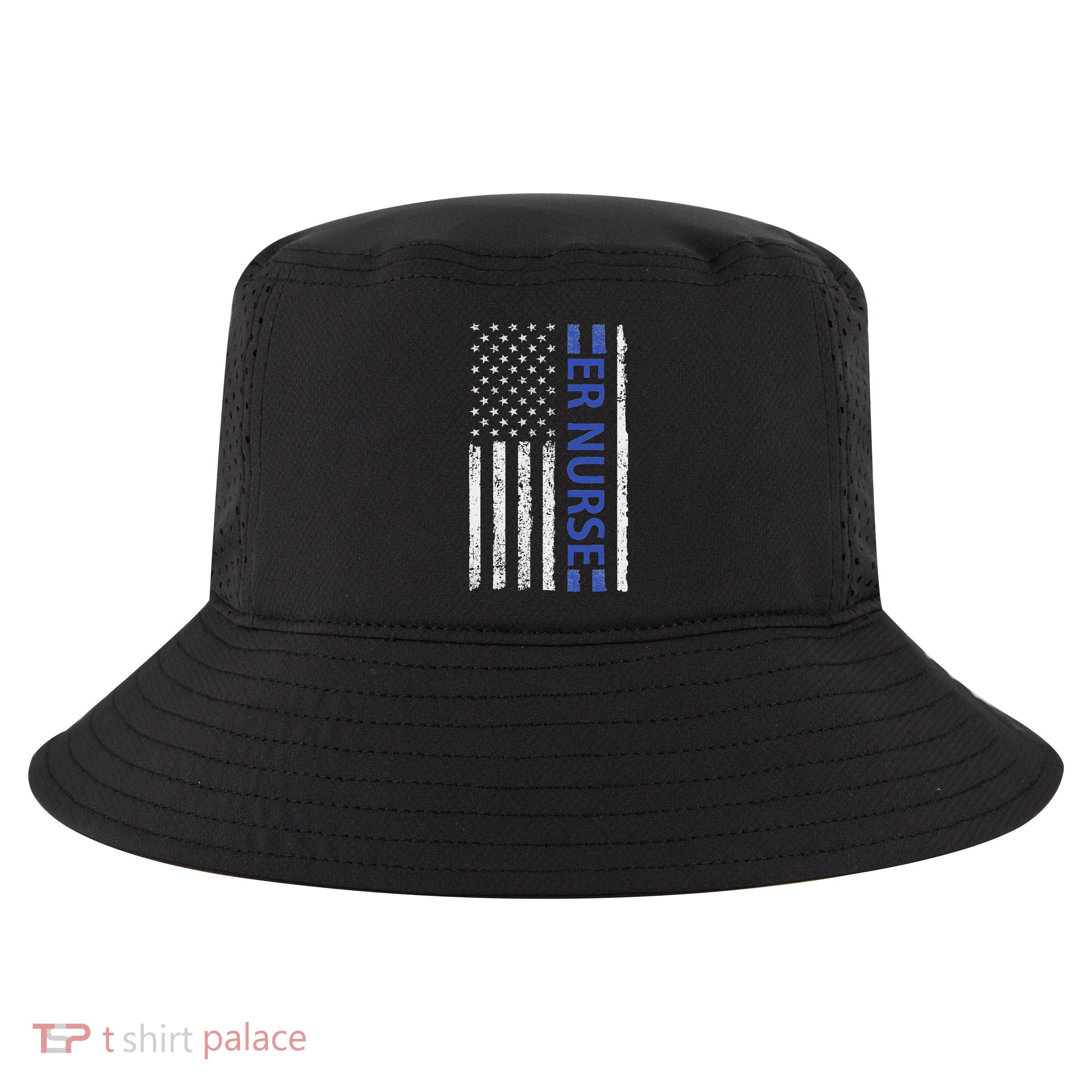 Er Nurse Emergency Room Registered Design With American Flag Cool Comfort Performance Bucket Hat
