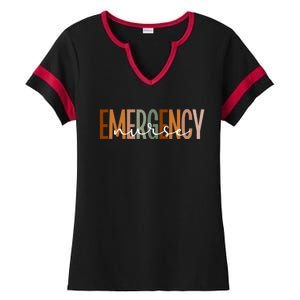 Emergency Nurse Emergency Room Nurse Er Nurse Gift Ladies Halftime Notch Neck Tee