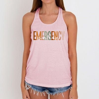 Emergency Nurse Emergency Room Nurse Er Nurse Gift Women's Knotted Racerback Tank