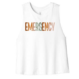 Emergency Nurse Emergency Room Nurse Er Nurse Gift Women's Racerback Cropped Tank