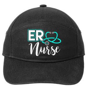 ER Nurse Emergency Room Medical Nursing School Birthday Gift 7-Panel Snapback Hat