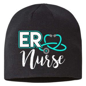 ER Nurse Emergency Room Medical Nursing School Birthday Gift Sustainable Beanie