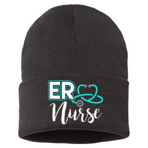 ER Nurse Emergency Room Medical Nursing School Birthday Gift Sustainable Knit Beanie