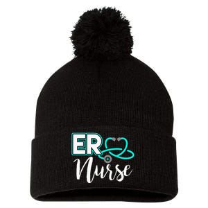 ER Nurse Emergency Room Medical Nursing School Birthday Gift Pom Pom 12in Knit Beanie