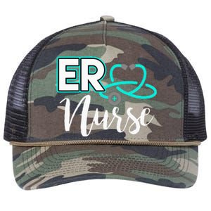 ER Nurse Emergency Room Medical Nursing School Birthday Gift Retro Rope Trucker Hat Cap