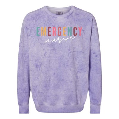 ER Nurse Emergency Room Nurse School Women Nursing Colorblast Crewneck Sweatshirt