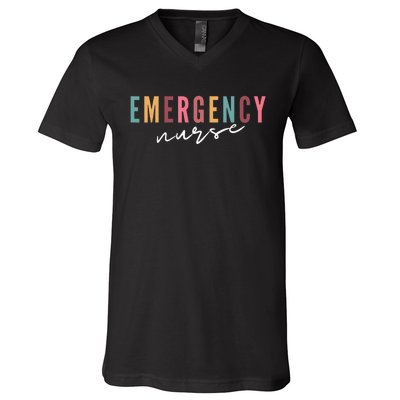 ER Nurse Emergency Room Nurse School Women Nursing V-Neck T-Shirt