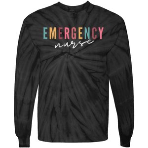 ER Nurse Emergency Room Nurse School Women Nursing Tie-Dye Long Sleeve Shirt