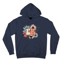 ER Nurse Emergency Room Nurse Floral Style For Nurse Hoodie