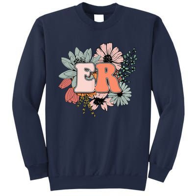 ER Nurse Emergency Room Nurse Floral Style For Nurse Sweatshirt