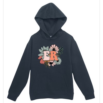 ER Nurse Emergency Room Nurse Floral Style For Nurse Urban Pullover Hoodie