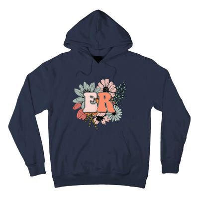 ER Nurse Emergency Room Nurse Floral Style For Nurse Tall Hoodie