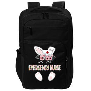 Emergency Nurse Easter Nurse Floral Bunny Gift Impact Tech Backpack