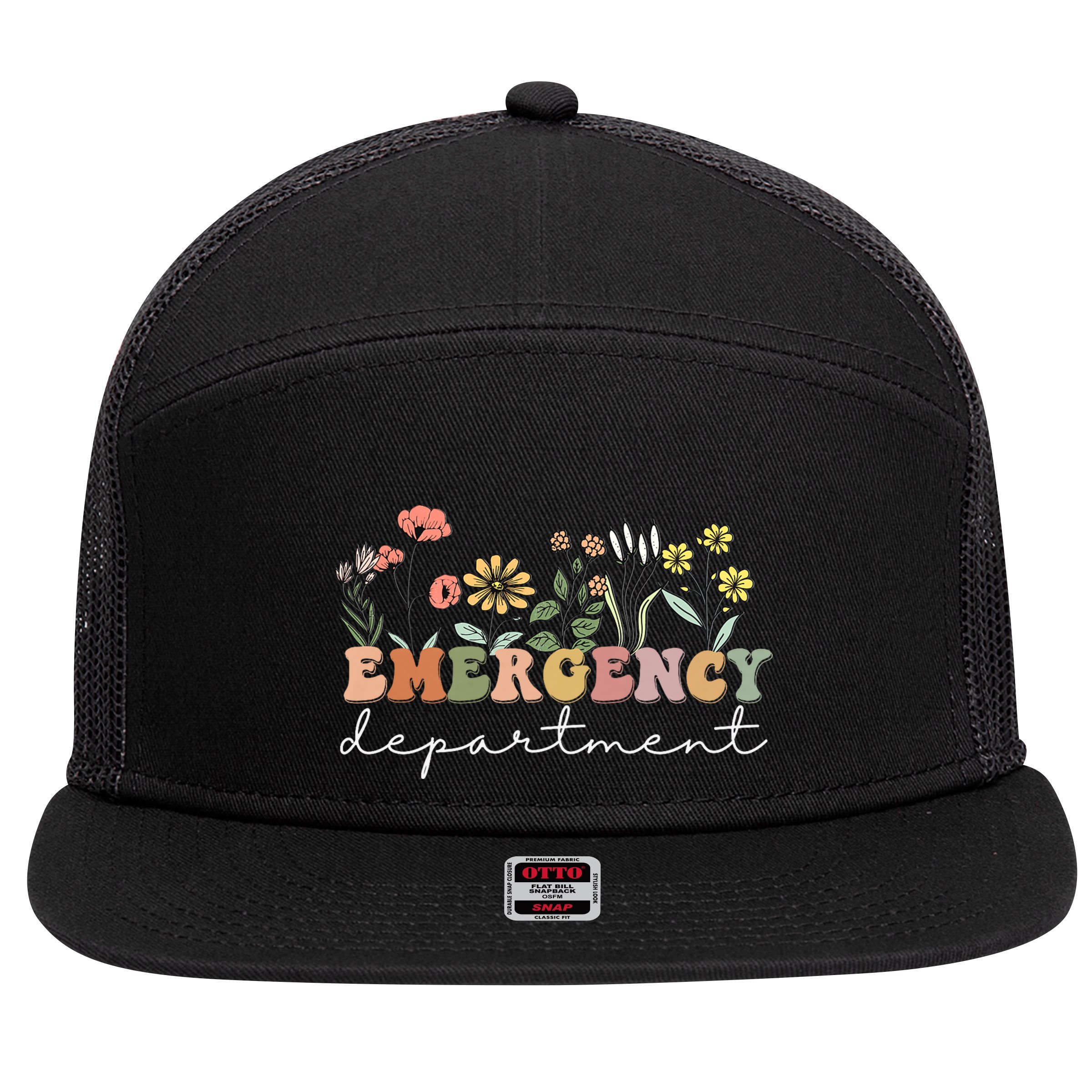 Er Nurse Emergency Department Emergency Room Healthcare 7 Panel Mesh Trucker Snapback Hat