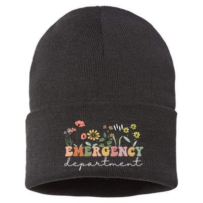 Er Nurse Emergency Department Emergency Room Healthcare Sustainable Knit Beanie