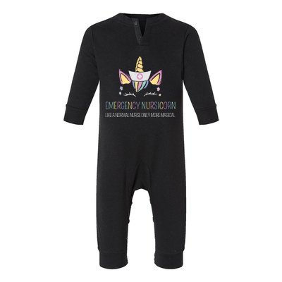 Emergency Nurse Emergency Nursicorn Great Gift Infant Fleece One Piece