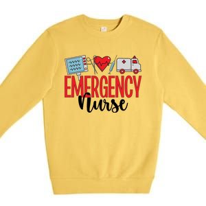 Emergency Nurse Er Nurse Emergency Room Nurse Funny Gift Premium Crewneck Sweatshirt