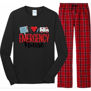 Emergency Nurse Er Nurse Emergency Room Nurse Funny Gift Long Sleeve Pajama Set