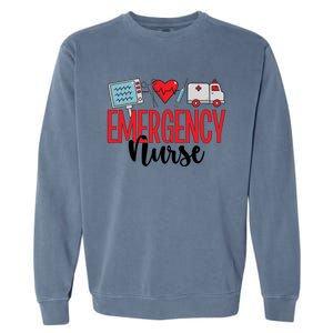 Emergency Nurse Er Nurse Emergency Room Nurse Funny Gift Garment-Dyed Sweatshirt