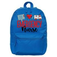 Emergency Nurse Er Nurse Emergency Room Nurse Funny Gift 16 in Basic Backpack