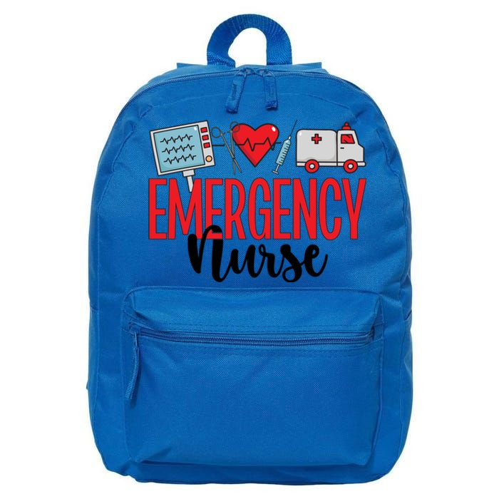 Emergency Nurse Er Nurse Emergency Room Nurse Funny Gift 16 in Basic Backpack