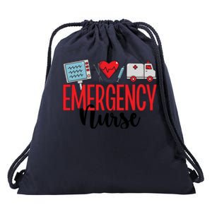 Emergency Nurse Er Nurse Emergency Room Nurse Funny Gift Drawstring Bag