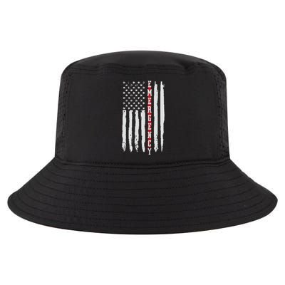 Emergency Nurse Er Nurse Thin Red Line Flag Cool Comfort Performance Bucket Hat