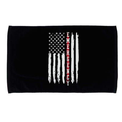 Emergency Nurse Er Nurse Thin Red Line Flag Microfiber Hand Towel