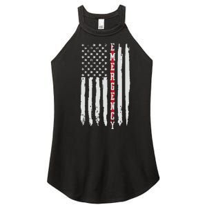 Emergency Nurse Er Nurse Thin Red Line Flag Women’s Perfect Tri Rocker Tank