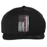 Emergency Nurse Er Nurse Thin Red Line Flag Wool Snapback Cap