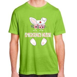 Emergency Nurse Easter Nurse Floral Bunny Cool Gift Adult ChromaSoft Performance T-Shirt