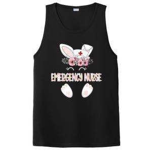 Emergency Nurse Easter Nurse Floral Bunny Cool Gift PosiCharge Competitor Tank