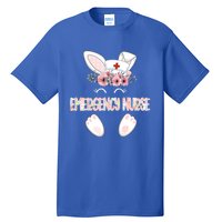 Emergency Nurse Easter Nurse Floral Bunny Cool Gift Tall T-Shirt