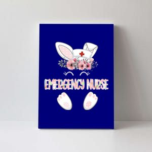 Emergency Nurse Easter Nurse Floral Bunny Cool Gift Canvas