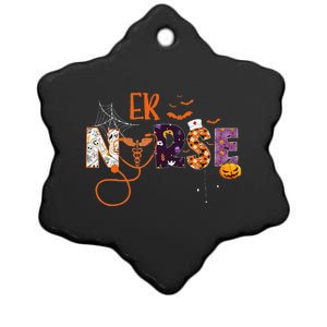 Emergency Nurse ER Nurse Halloween Spooky Season Nursing Ceramic Star Ornament