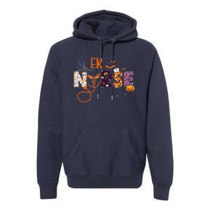 Emergency Nurse ER Nurse Halloween Spooky Season Nursing Premium Hoodie