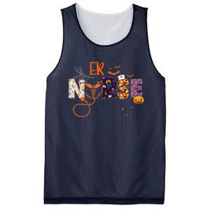 Emergency Nurse ER Nurse Halloween Spooky Season Nursing Mesh Reversible Basketball Jersey Tank