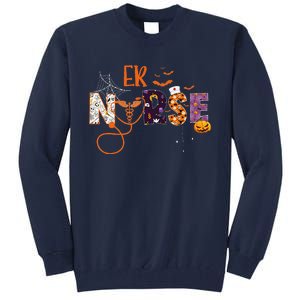 Emergency Nurse ER Nurse Halloween Spooky Season Nursing Tall Sweatshirt