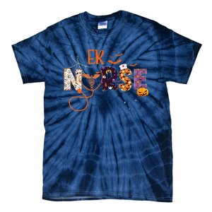 Emergency Nurse ER Nurse Halloween Spooky Season Nursing Tie-Dye T-Shirt