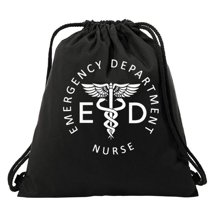 Emergency Nurse ED Nurse ER Emergency Department Nurse Week Drawstring Bag