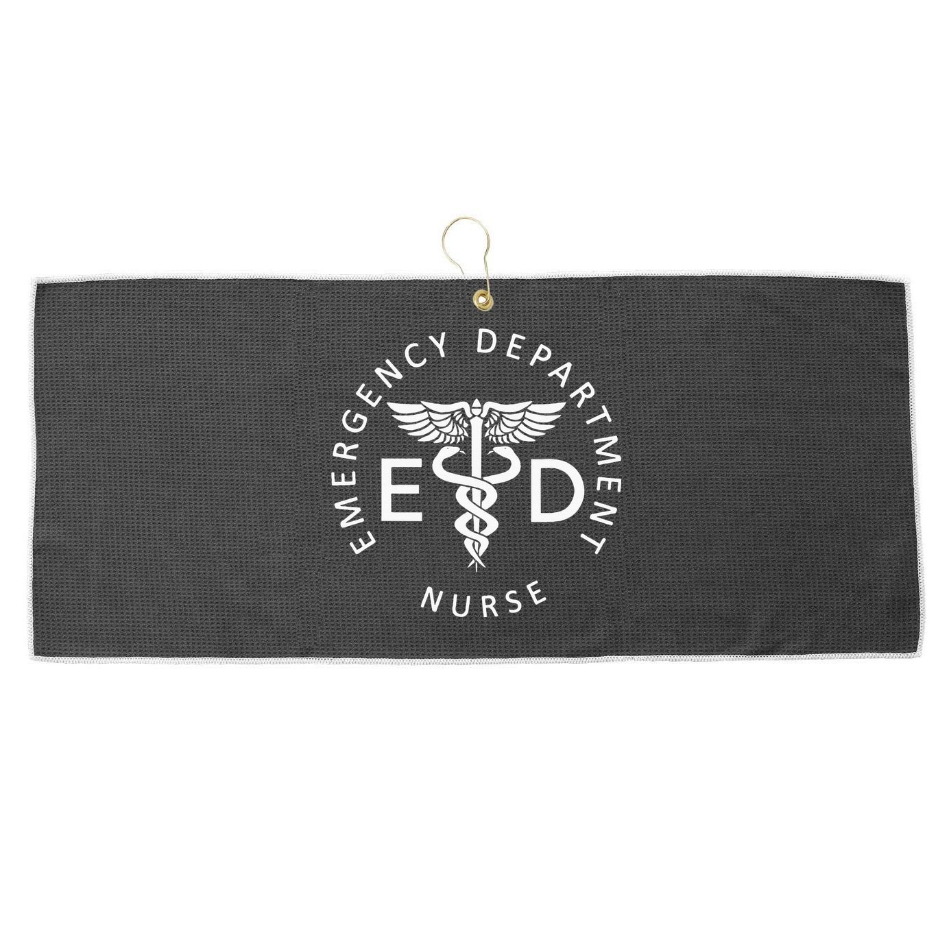 Emergency Nurse ED Nurse ER Emergency Department Nurse Week Large Microfiber Waffle Golf Towel