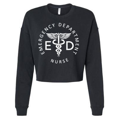 Emergency Nurse ED Nurse ER Emergency Department Nurse Week Cropped Pullover Crew
