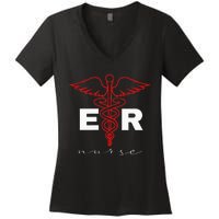 Er Nurse Emergency Department Registered Nurses Week Women's V-Neck T-Shirt