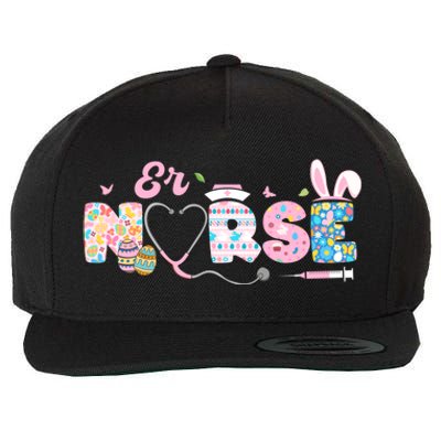 Er Nurse Easter Bunny Easter Egg Stethoscope Nurse Easter Gift Wool Snapback Cap