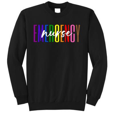 Emergency Nurse ER Nurse Emergency Room Pride Rainbow Sweatshirt